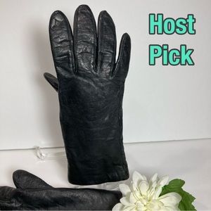 Fownes Black Genuine Leather Gloves Lined Buttery Soft